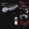 1:24 Model X Model Y Tesla Model 3 Alloy Die Cast Toy Car Model Sound and Light Children's Toy Collectibles Birthday Gift