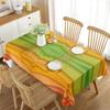 Striped Tablecloth for Rectangle Tables, Abstract Geometric Stripe Polyester Geometric Table Cloth for Kitchen Dining Room