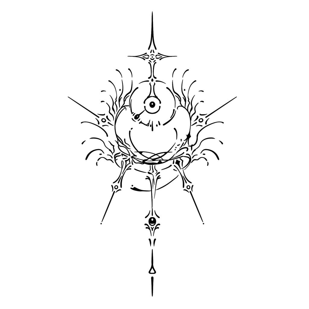 Advanced Sense Thorns Sun Moon Lotus Totem Crown Butterfly Love Flower Arm Waist Tattoo Sticker