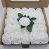8CM Faux Rose Flower Gift Box Set with Leaves - Includes 25 or 50 Flowers for Home Decoration