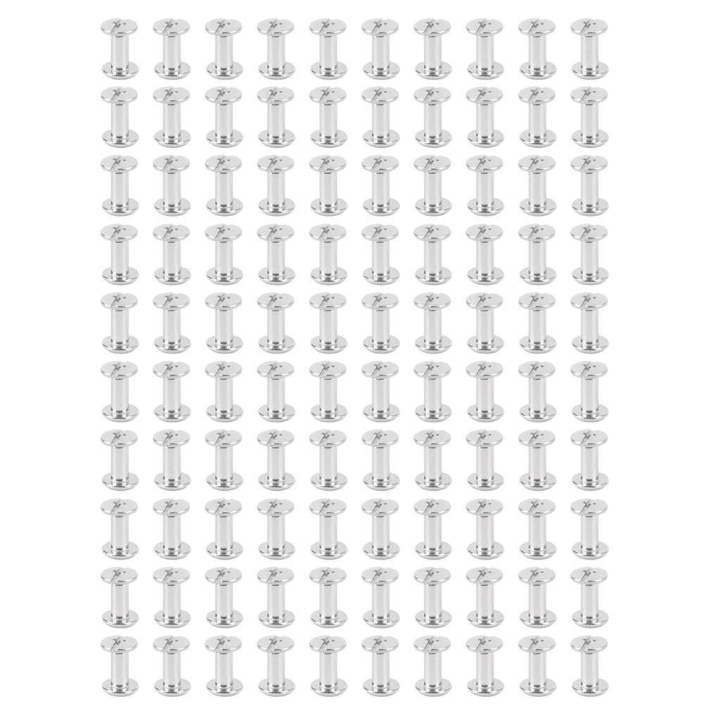 100 Sets Screw Rivet M2 Stainless Steel High Strength Round Flat Head Binding Screws 3x6x6mm 0.12x0.24x0.24in