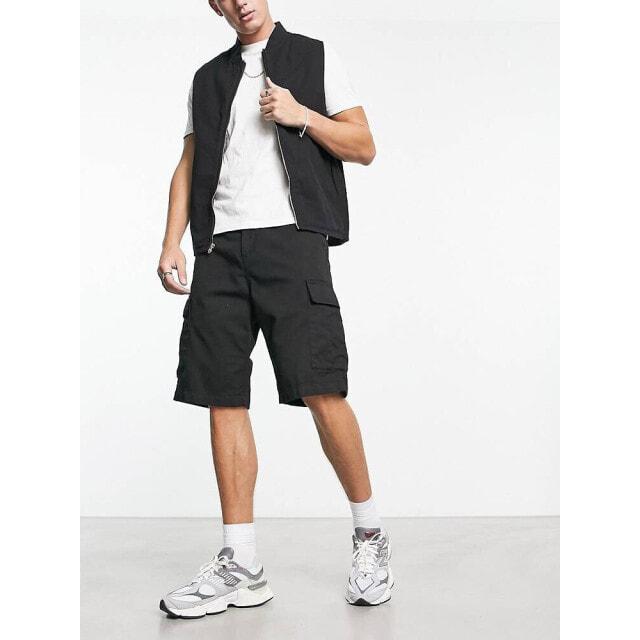 

Свободные черные шорты карго Carhartt WIP cole, окрашенные в готовом виде