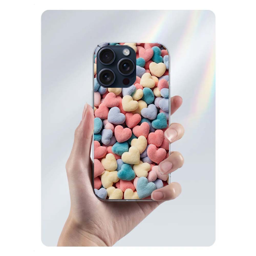 

Furry Heart Clear Phone Case For Iphone 17 Air 16 Pro Max 15 Pro 14 Plus 17E 16E 11 13 12 Mini Cover Cases Fundas Cell TPU Capa iPhone 13 Mini