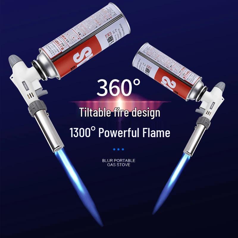 Cassette Portable High-Temp Gas Blowtorch for Welding, BBQ, Baking, and Singeing