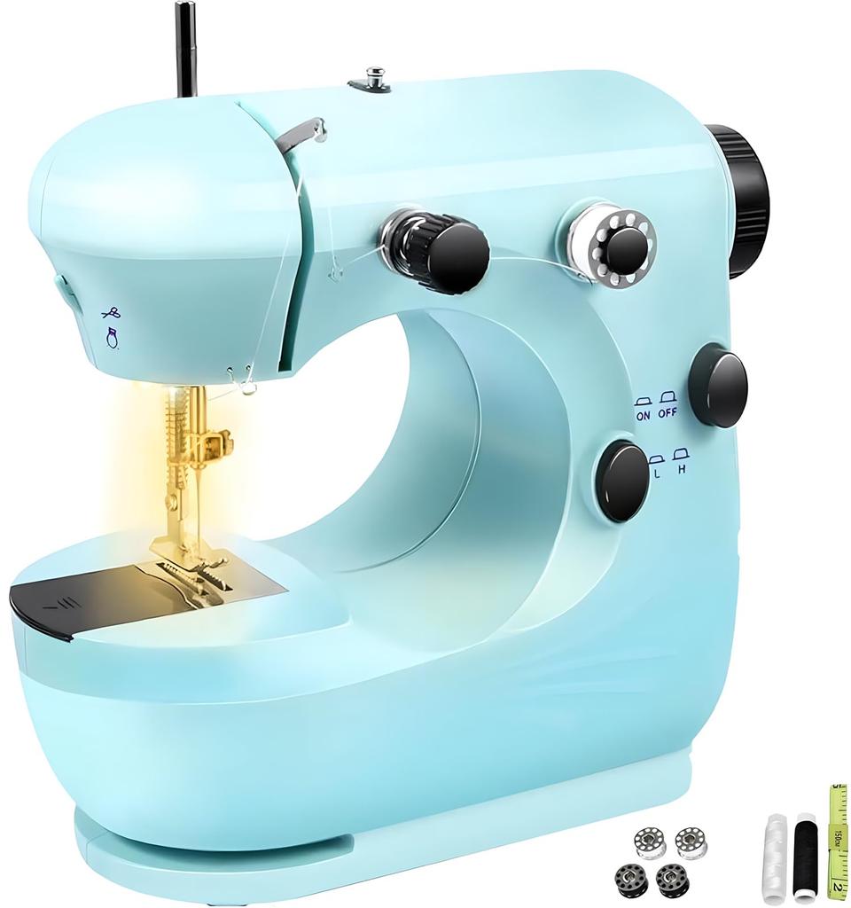 Cotumued Sewing Machine Hand Sewing Machine for Beginners Popular Japanese Handy Daily Handmade Sewing Electronic Sewing Machine Electric Lock Compact