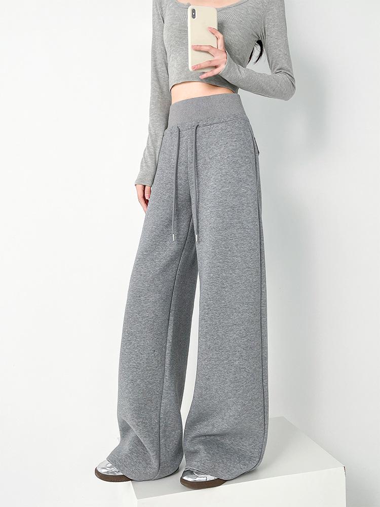 Women's High-Waisted Autumn Casual Cotton Wide-Leg Sweatpants