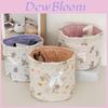 Bear Print Cotton Storage Basket With Foldable Design For Office And Desk Organization