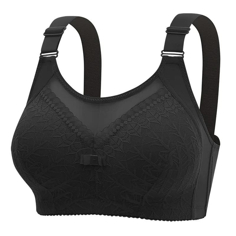 Neue große BHs ohne Stahlringrücken Push-Up-Unterwäsche Bequeme, atmungsaktive Sexy Lace Side Collection Verstellbarer Büstenhalter