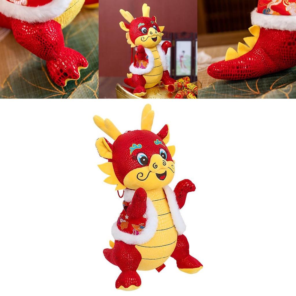 2024 Dragon Year Plush Toy Tang Costume Dragon Zodiac Doll With Custom Logo Good Luck Mascot