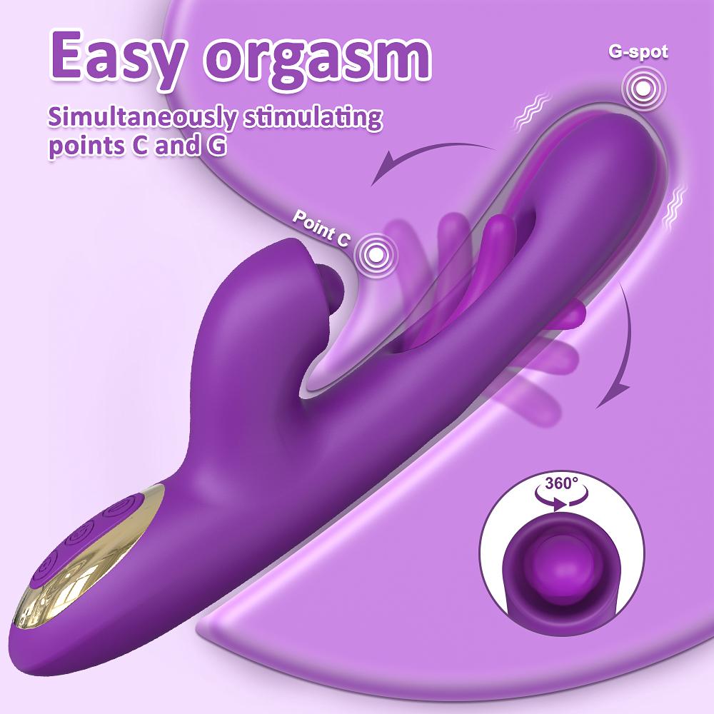 Powerful Tapping G Spot Vibrator Female Flapping Clitoris Stimulator Massager 3 Motors Dildo Adults Goods Sex Toys For Women