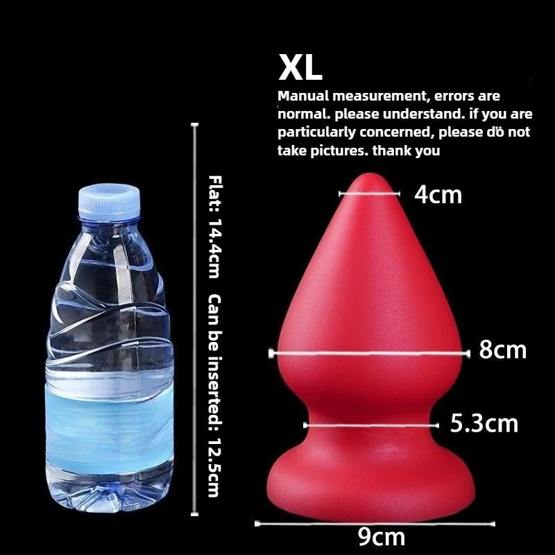 S-XXXL Ogromny Korek Analny Płynny Silikon Miękki Stożkowy Korek do Pośladków Duże Dildo Analne dla Kobiet Mężczyzn Masaż Punktu G /prostaty 18+ Zabawki Seksualne