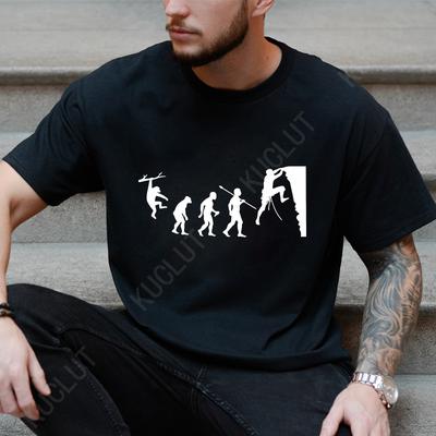 Fashion T-Shirts Male Tshirts Men Summer Tee Shirt Women Evolution Climbing Design Short Sleeve Top Tees Female Boy Brand Tees