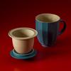 Edenus Vermilion Glaze Office Tea Cup