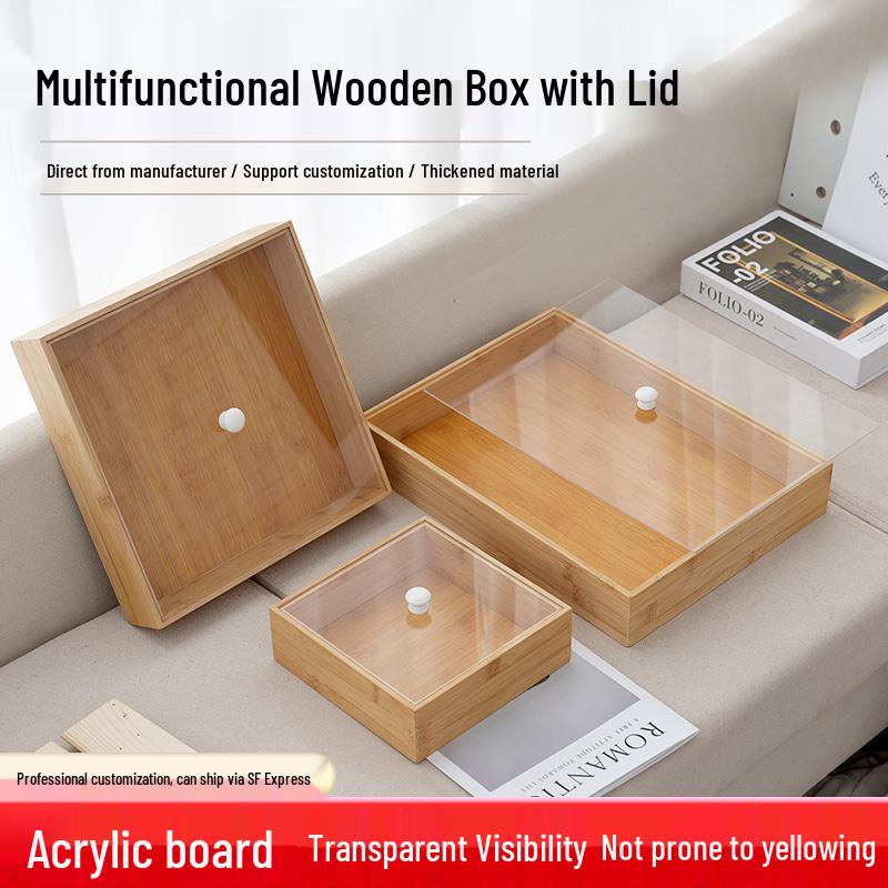 Bamboo Rectangular Wooden Tray for Bread, Cake, Pastry, and Food Display.