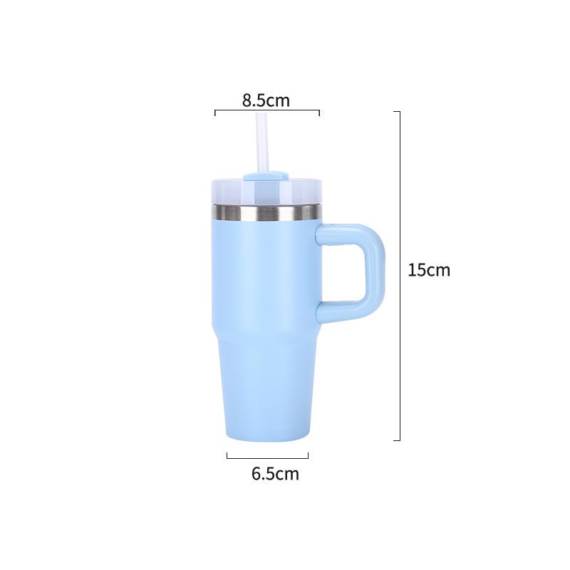Tazza termica da auto Cross Seconda Generazione 14oz con Manico, Acciaio Inossidabile 304, Grande Capacità, Tappo con Cannuccia Ice Buster