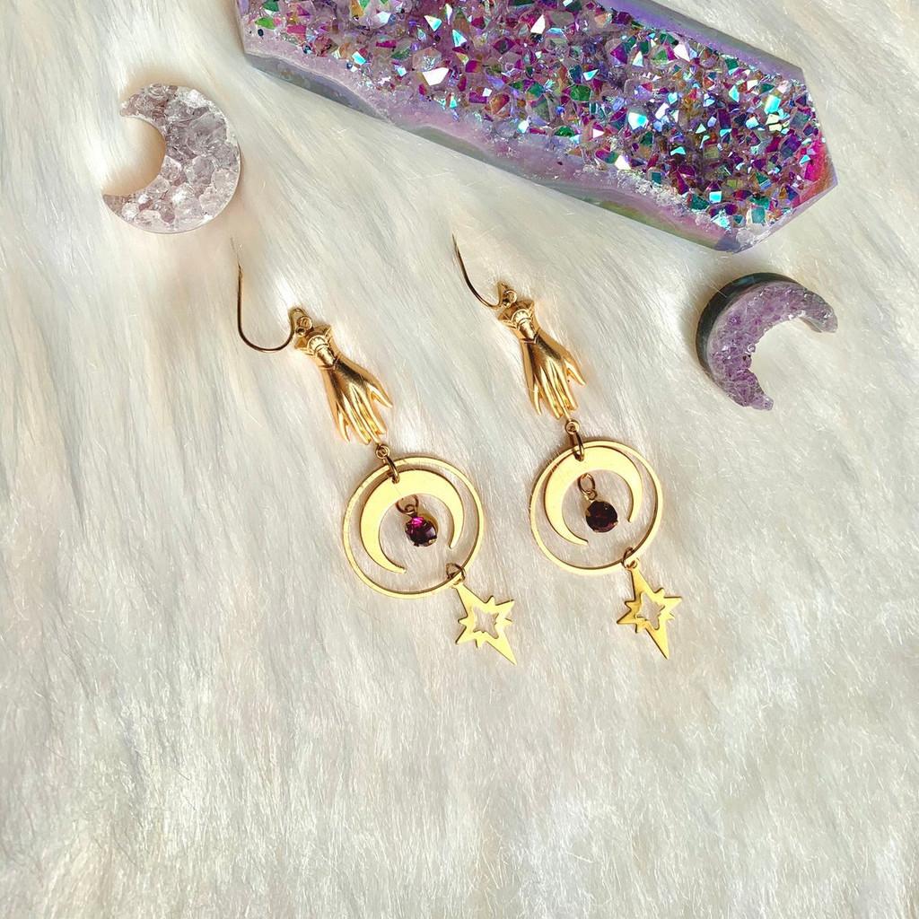 Bohemian Moon Earrings Alloy Dangle Jewelry For Women Men Spring