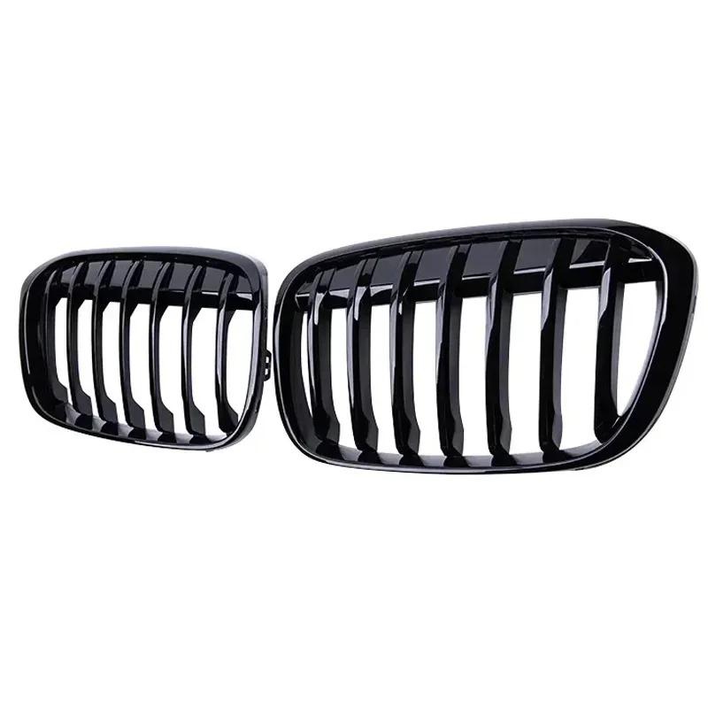 For BMW X1 F48 F49 Glossy Black Grille Car Front Kidney Grill Grilles Racing Grills Single Line Grille 2016-2019 Accessories