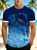 [Printed Design – Not Textured] Men's Digital Print T-Shirt, New Summer Style Table Tennis and Badminton Training Camp Sports Short-Sleeve Quick-Dry