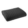 VELVI Bedspread 170x210cm - deep black with a geometric pattern
