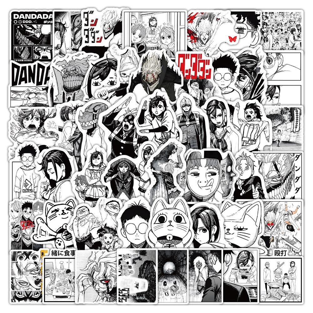 100pcs Momo Ayase Dandadan Anime Stickers Funny Okarun Cartoon Decals Toys DIY Laptop Phone Case Diary Car Waterproof Sticker