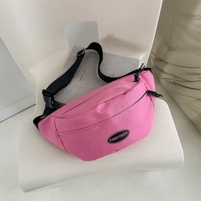 New Trendy Brand Simple Spring Light Leisure Sports Oxford Cloth Crossbody Shoulder Breast Bag Mobile Phone Fanny Pack Women