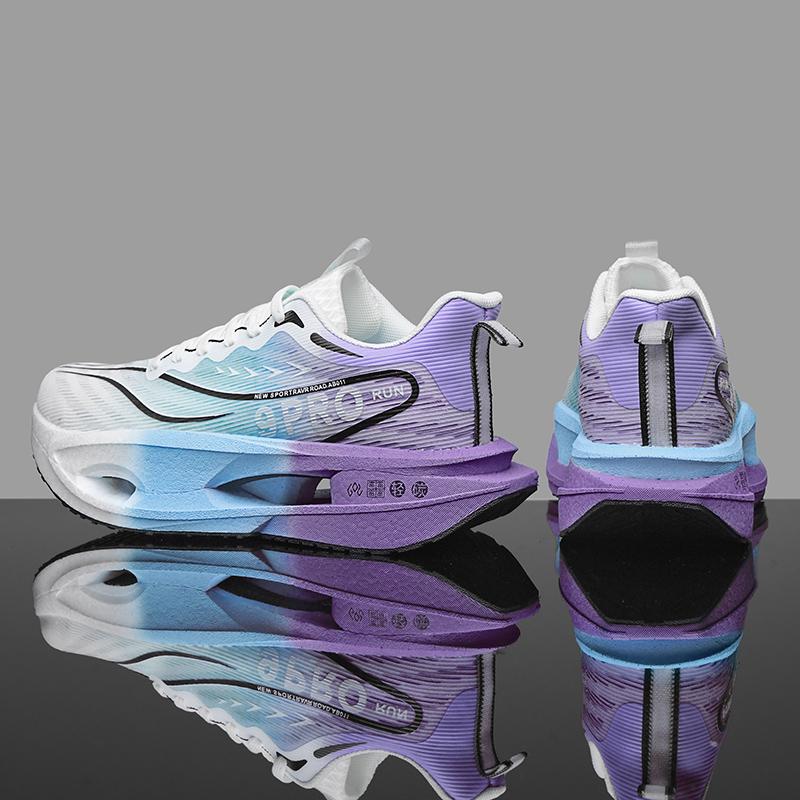 

2025 Новые кроссовки для марафона и соревнований с карбоновой пластиной, профессиональная стабильная поддержка, амортизация, сверхлегкие, с отскоком, спортивные кроссовки 38 синий