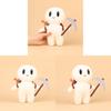 White Forager Square Man With Sickle Plush Toy Game Stuffed Doll 20cm Decoration