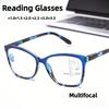 Women'S New Colorful Frame Progressive Multifocal Presbyopia Glasses Neutral Fashion Retro Anti-Blue Light Reading Glasses