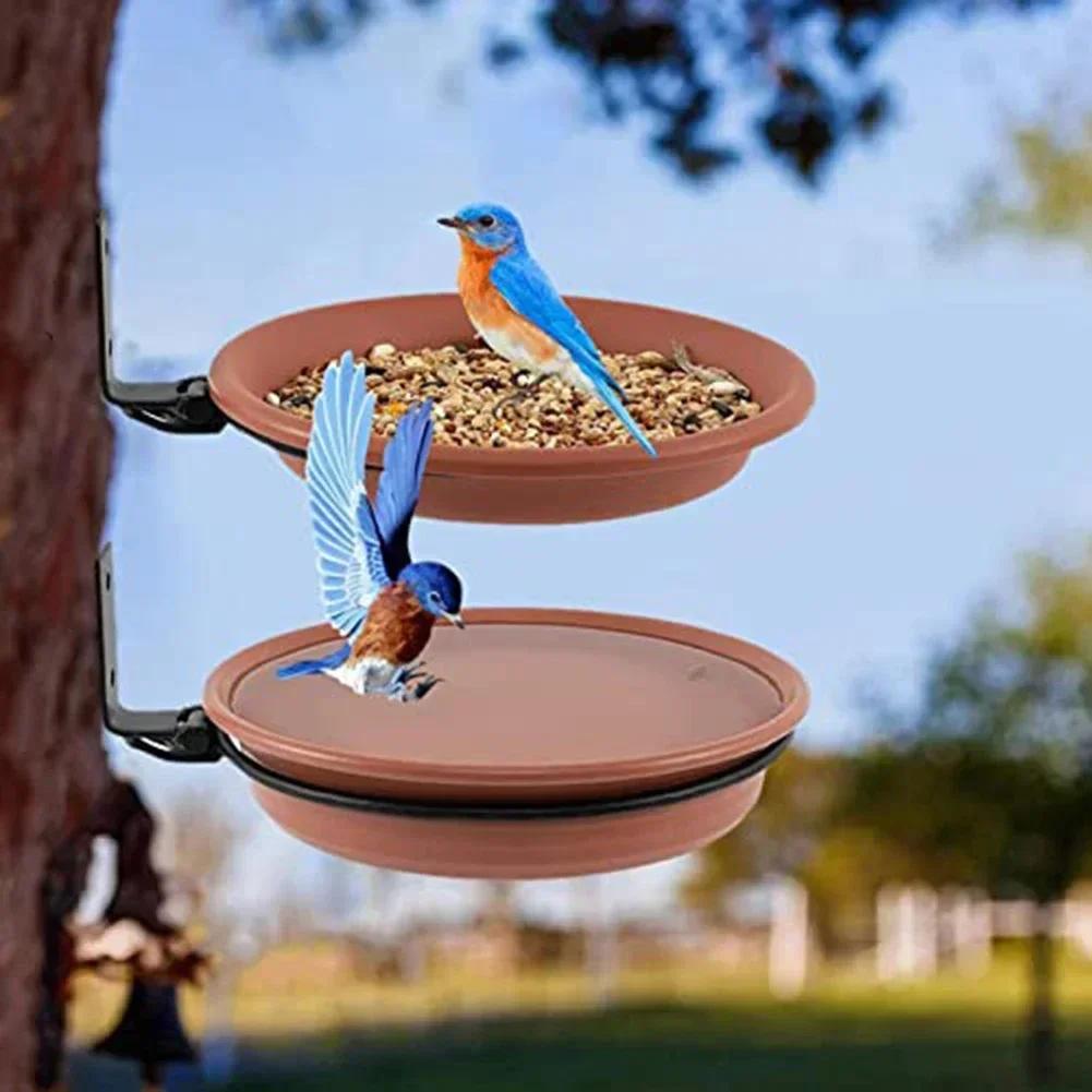 Outdoor Bird Feeder Bird Feeder Tray Garden Birdwatching Robust Bird Feeder Set Bird Feeder Plastic Construction