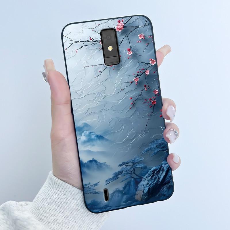 Cute Cartoon Case For ZTE Blade A32 Coque Capa Printing Shell Fundas BladeA32 Protective Cover Soft Silicone Black Casing Covers