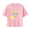 New Summer Catprinted Shortsleeved Tshirt A Cute and Trendy Outfit Featuring A Cartoon Shark Cat Kids Clothes Boys  Girl