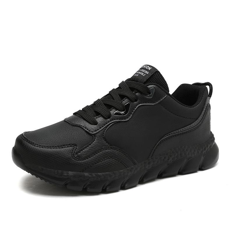 

Spring leather waterproof running shoes women s shock absorption ultra-light versatile moonlight flat-soled sports shoes women s wave shoes 41