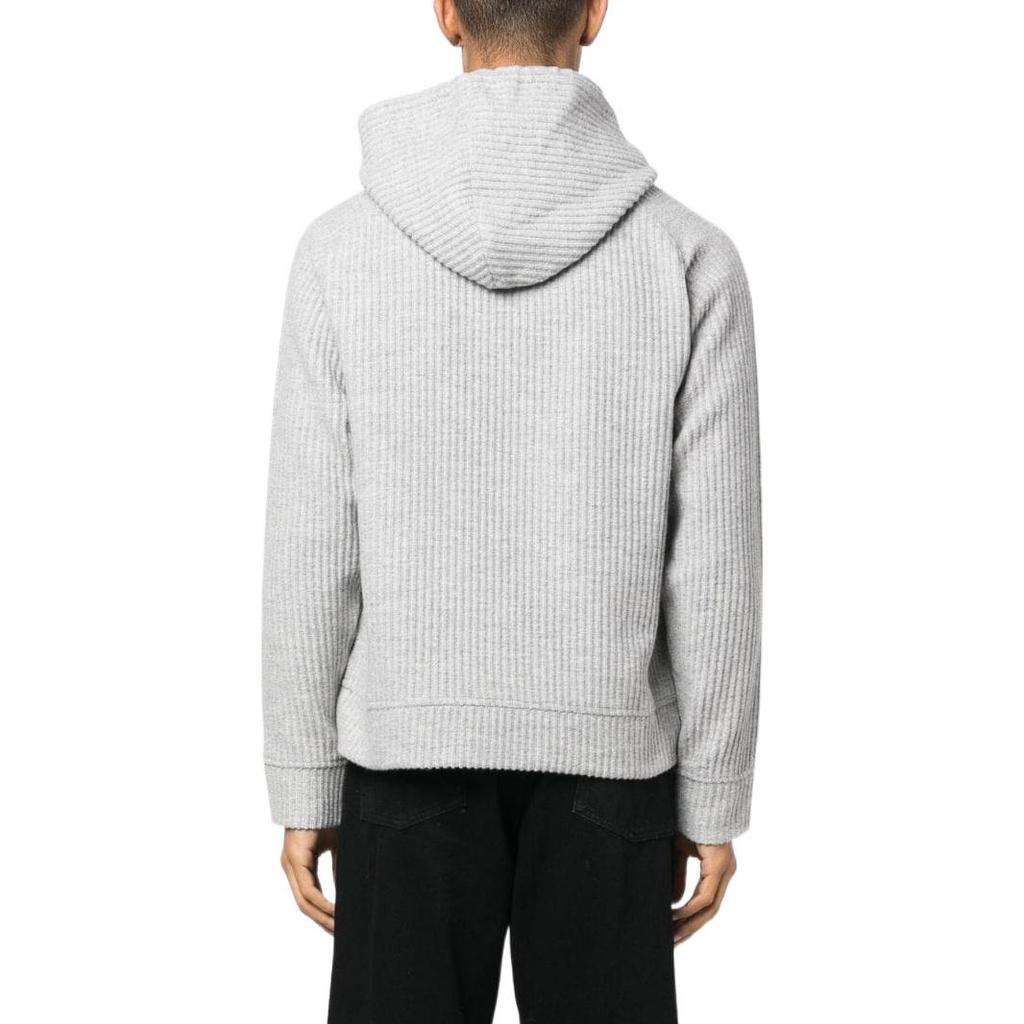 Emporio Armani Ss23 Solid Color Hooded Pullover Long Sleeve Sweatshirt Men Sweatshirt Light-Gray 6L1M6W-1JZ3Z-0664