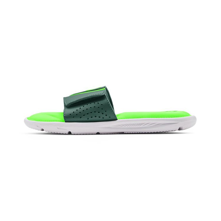 Under Armour Ignite Series Comfortable Versatile Kids Slippers Kids Slippers Green White 3022728-103