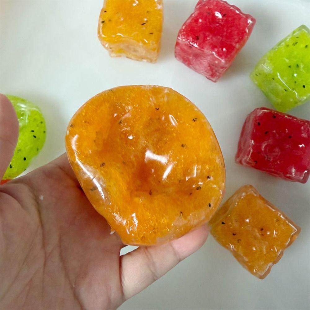 Slow Rebound Cheese Squishy Simulation Sensory Fidget Ball Slushy Squishy Toy Student Prize