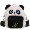Plush Three-dimensional Panda Doll Bag Cute Children's Mini Backpack Girl Oblique Span Bag Cartoon Creative Bag