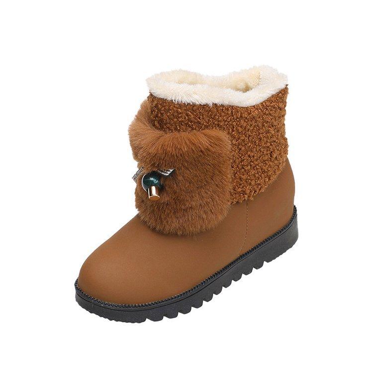 

2024 Mao Mao Snow Boots Девочки высокие хлопковые ботинки зимние ботинки студенты флисовые утолщенные средние ботинки теплые короткие ботинки 41 is one size smaller