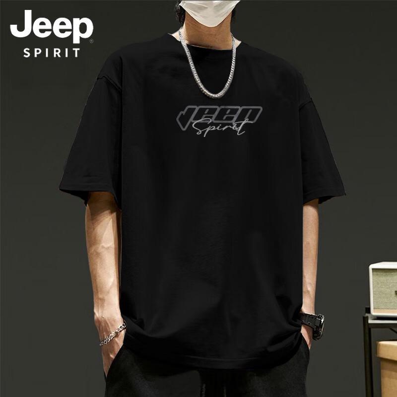 JEEP SPIRIT Men s Casual Cotton Round Neck T-Shirt 3XL