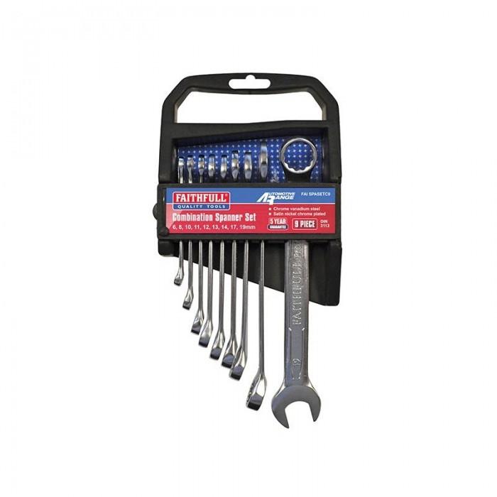 Faithfull Combination Spanner Set, Chrome Vanadium