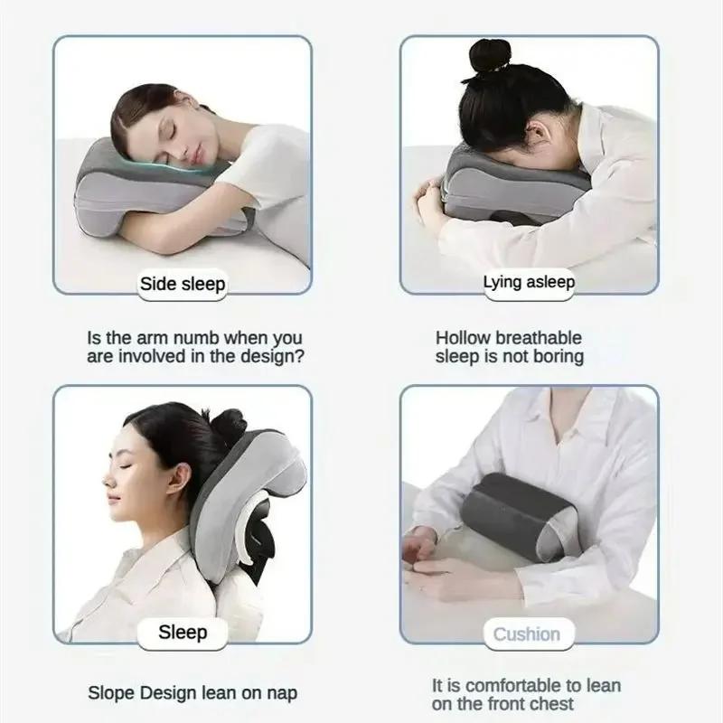 Soft Memory Foam Office Nap Pillow Sleeping Cushion with Breathable Hollow Design