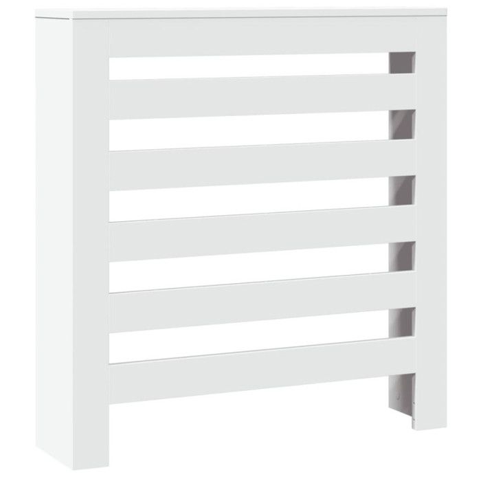 VidaXL Cache-radiateur blanc 78x20x82 cm bois d'ingénierie, bouchon de radiateur, cache-radiateur haut, radiateur à profil 852681