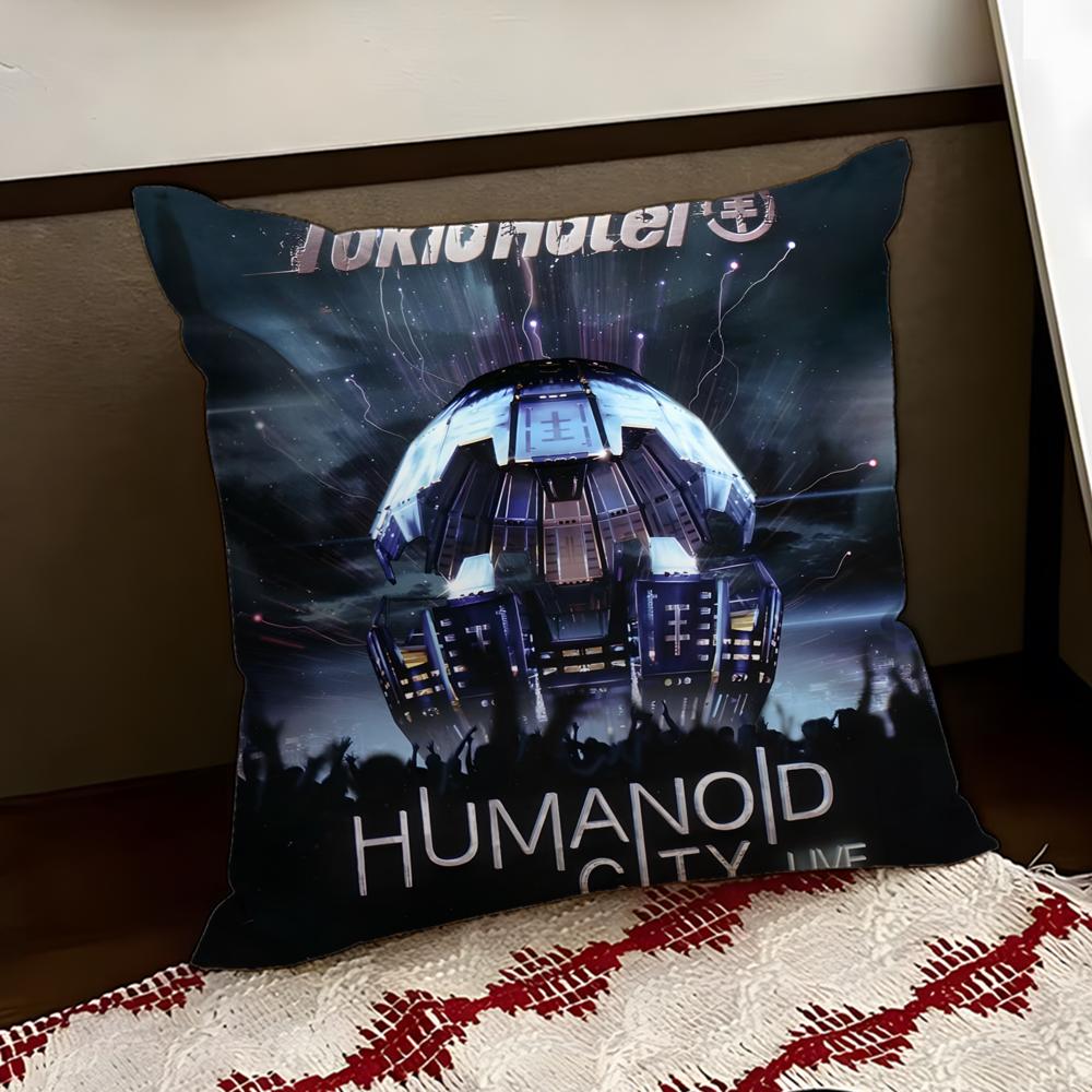Band TTokio HHotel Cushion Cover Reversible Soft Durable Pillow Cover Home  Car MultiScene Use for Daily Comfort