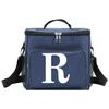 Insulated Lunch Bags Thermal Organizer Handbag Cooler Box for Student Portable Waterproof Camping Storage Boxes White Pattern