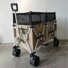 Foldable Aluminum Camping Cart: Large Capacity Outdoor Trailer for Street Vendors and Home Use