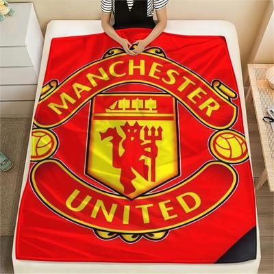 Man Utd Flanelldecke mit Aufdruck, Hohe Qualität, Bequem für alle Jahreszeiten, Heimdekoration, Wärme und Komfort
