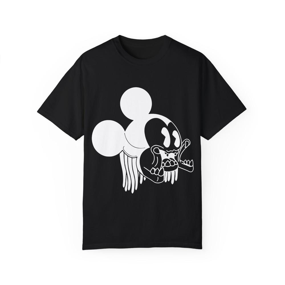 Mickey Mouse Whimsical Graphic Tshirt Horror Alien Fan Gothic Shirt Unisex T-Shirt S
