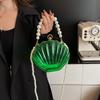 Evening Bags for Women   Transparent Shell Bag Clutch Box Handbags Pearl Chain Crossbody Bag Acrylic Purse Shoulder Bag