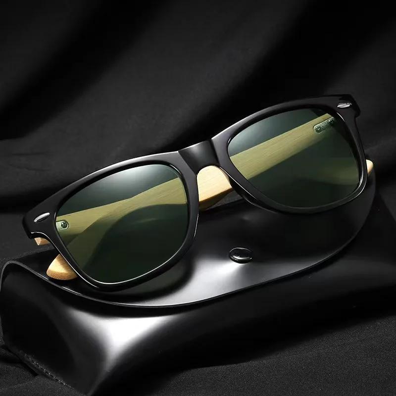 Polarized Bamboo Sunglasses Men Wooden Sunglasses Women Brand Designer Mirror Original Wood Sun Glasses retro masculino