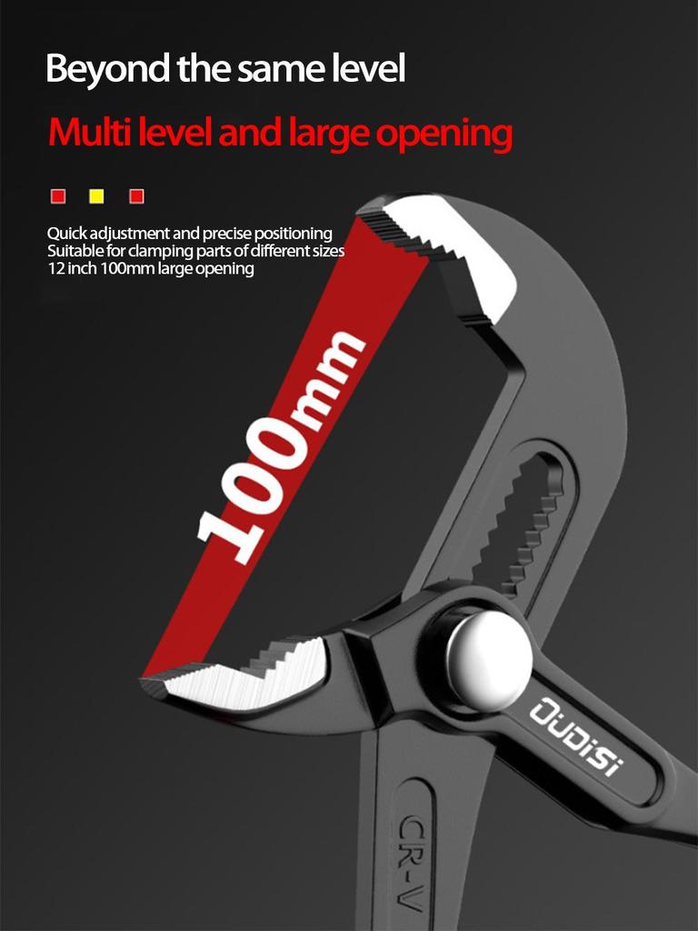 Otis multifunksjonell justerbar rød rørtang, 8" og 10" fiskemunnnøkkel