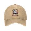 USA Th Anniversary American Baseball Caps Casual Distressed Denim Washed  Sun Cap for Unisex Women Outdoor Adjustable Fit Cap
